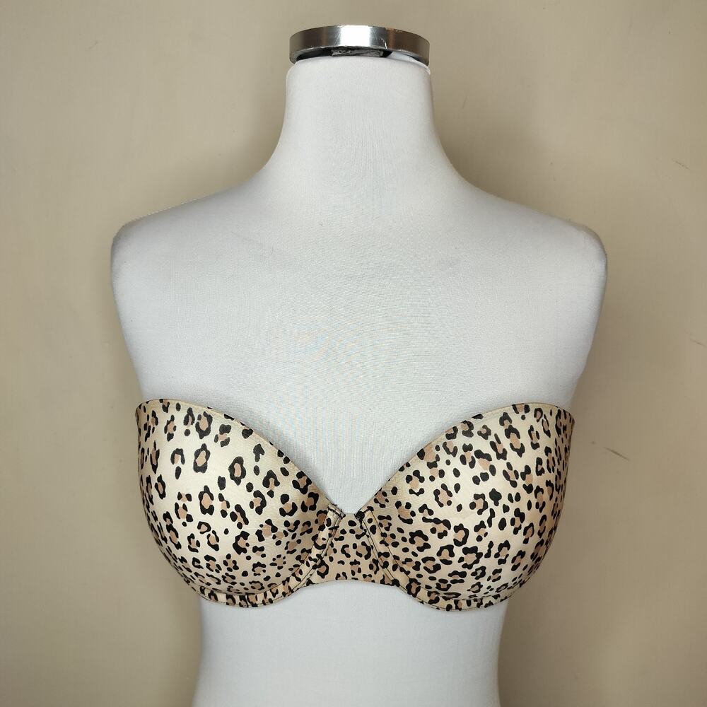 Victoria's Secret Strapless Bra 34C Cheetah Print
